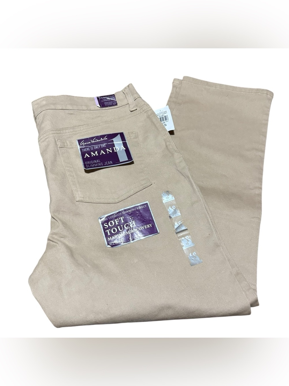 Gloria Vanderbilt Amanda Jeans Women’s 16 Short Khaki